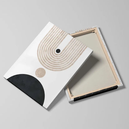 Framed Nordic Abstract Geometric Round Arch Line Canvas Painting Print Poster Modern Living Room Wall Art Home Decor Mural