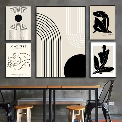 abstract matisse flower human body Poster HD art sticky wall waterproof home living room bedroom bar aesthetic decoration