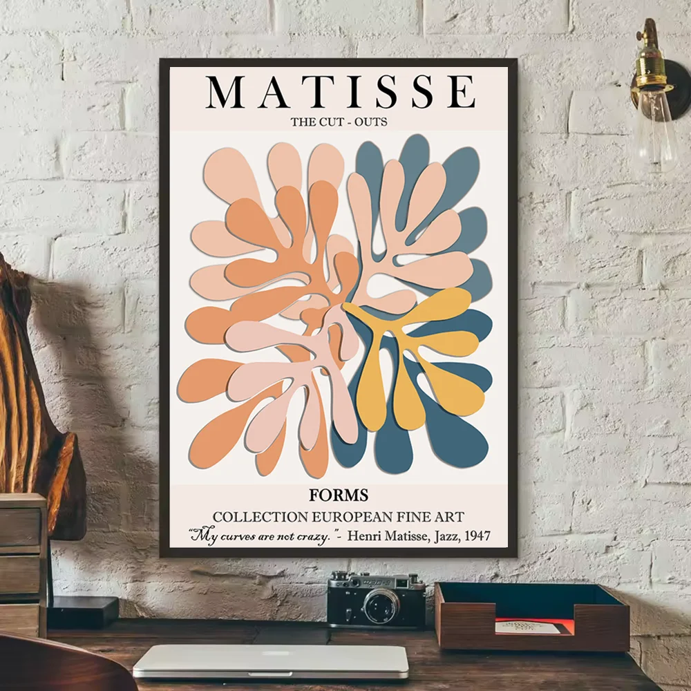 abstract matisse flower human body Poster HD art sticky wall waterproof home living room bedroom bar aesthetic decoration