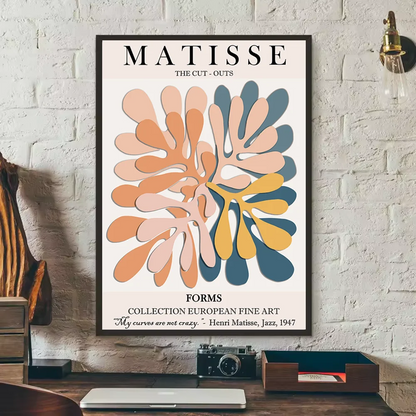abstract matisse flower human body Poster HD art sticky wall waterproof home living room bedroom bar aesthetic decoration