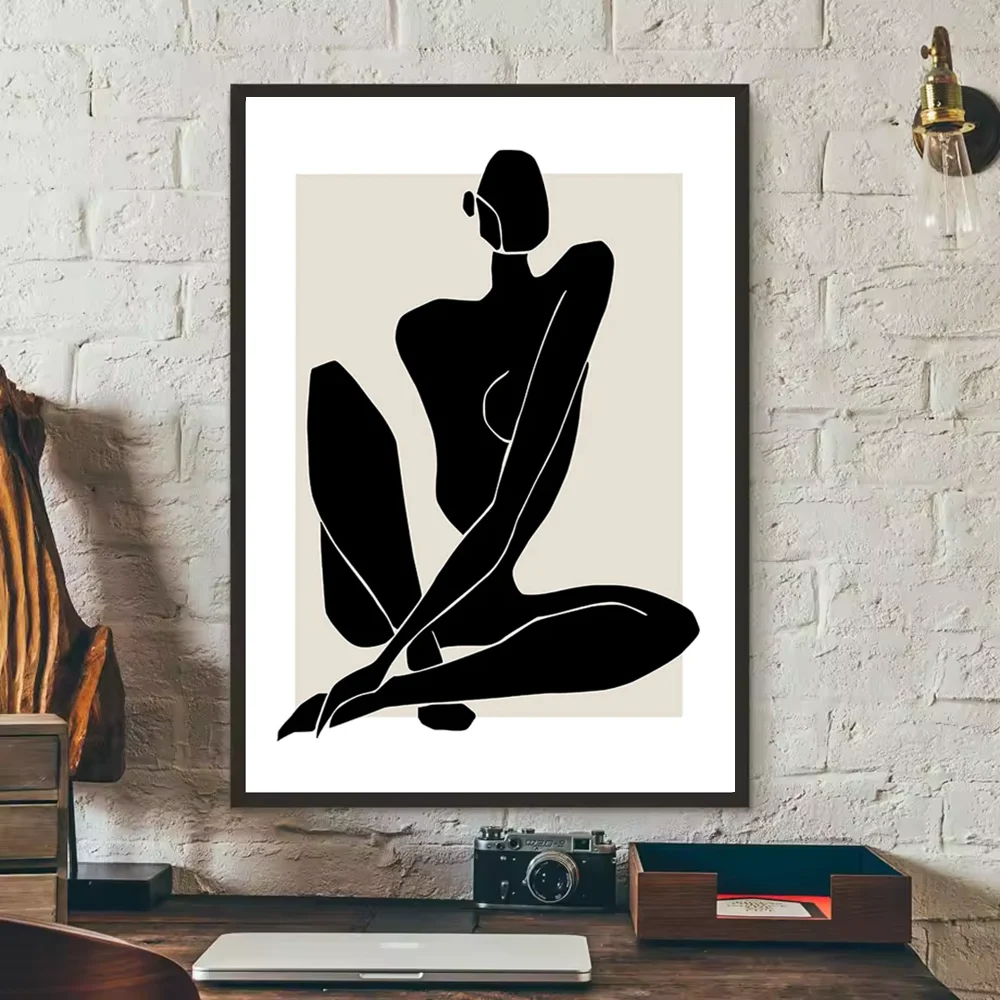 abstract matisse flower human body Poster HD art sticky wall waterproof home living room bedroom bar aesthetic decoration