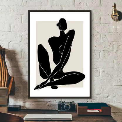 abstract matisse flower human body Poster HD art sticky wall waterproof home living room bedroom bar aesthetic decoration
