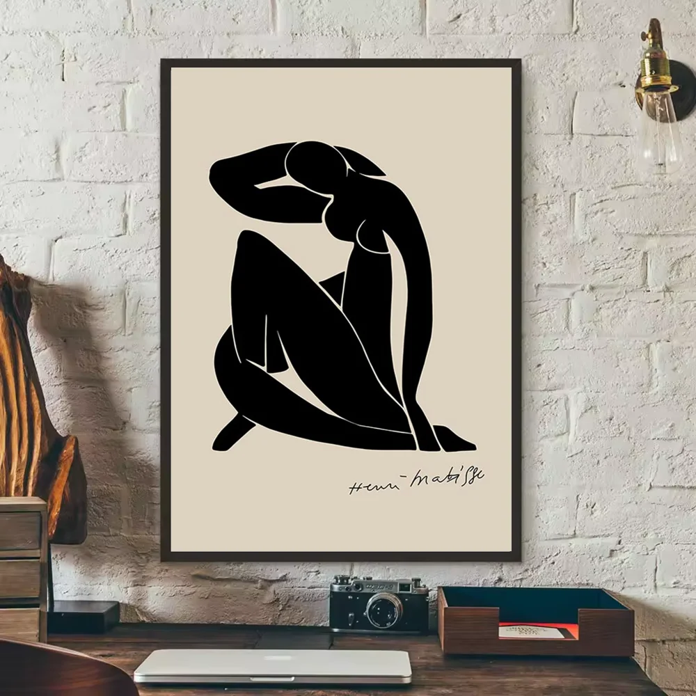 abstract matisse flower human body Poster HD art sticky wall waterproof home living room bedroom bar aesthetic decoration