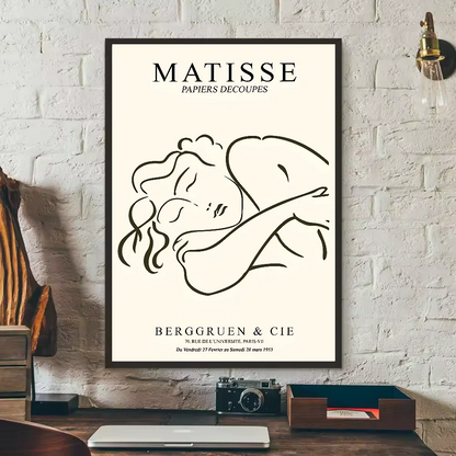 abstract matisse flower human body Poster HD art sticky wall waterproof home living room bedroom bar aesthetic decoration